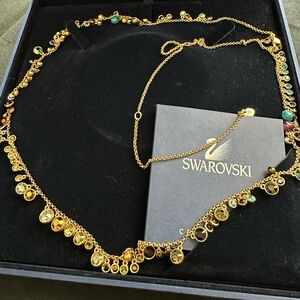 Swarovski Crystal Necklace Model Grapes 36” NWOT with Box